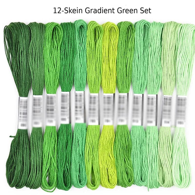 6-Strand Gradient Embroidery Thread Set