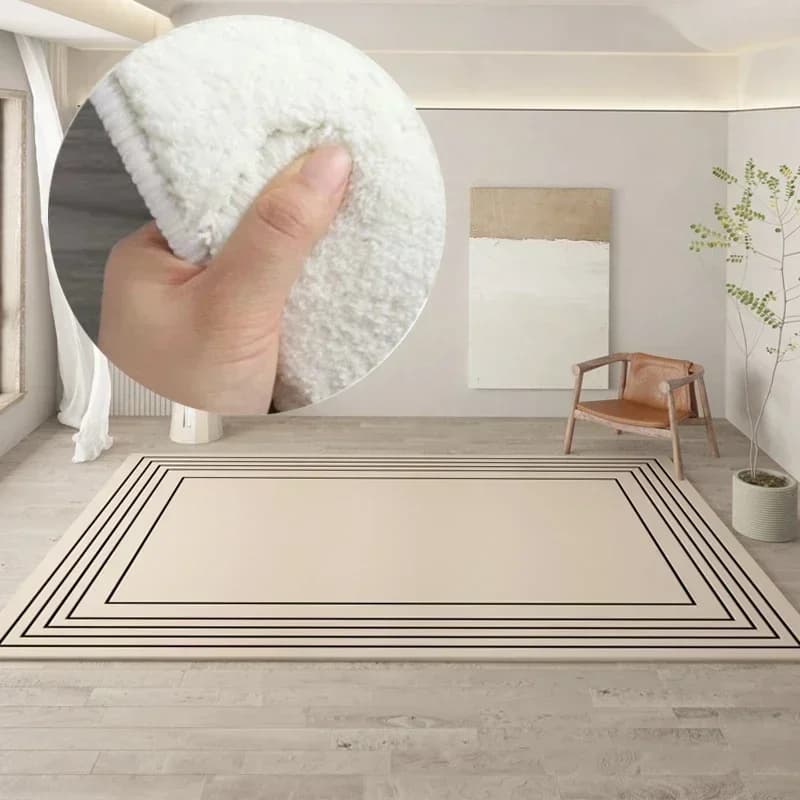 White Shaggy Large Area Rug For Home
