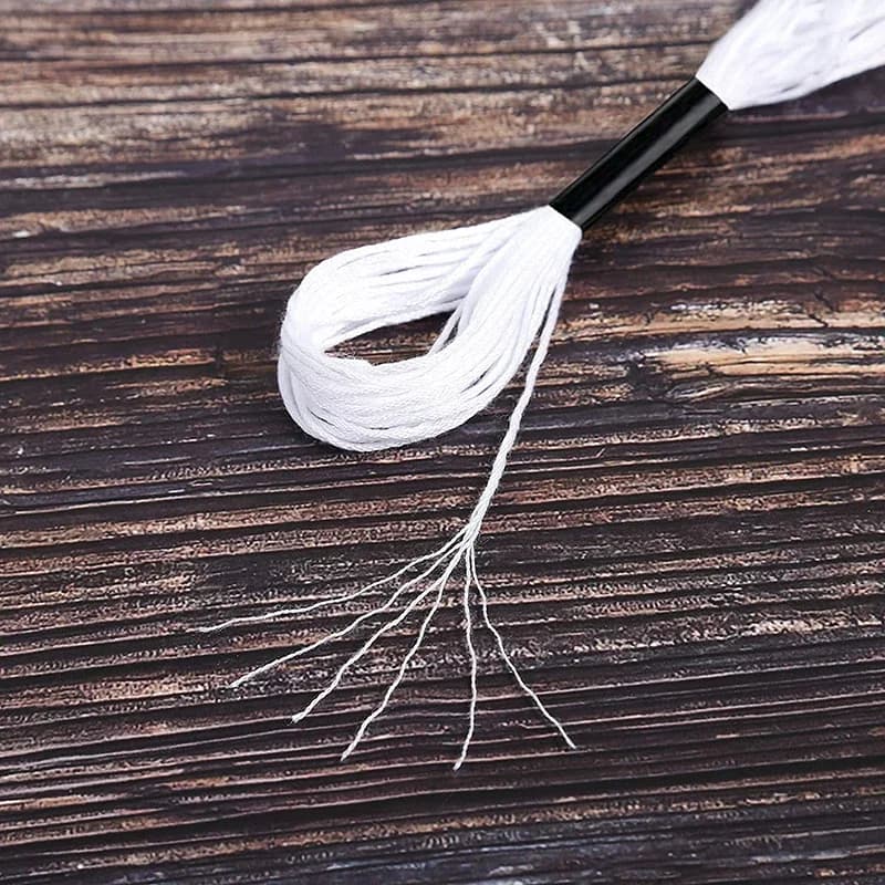 Black and White Embroidery Floss Skeins