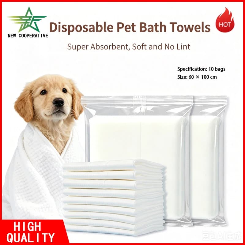 Disposable Pet Bath Towels 60x100cm