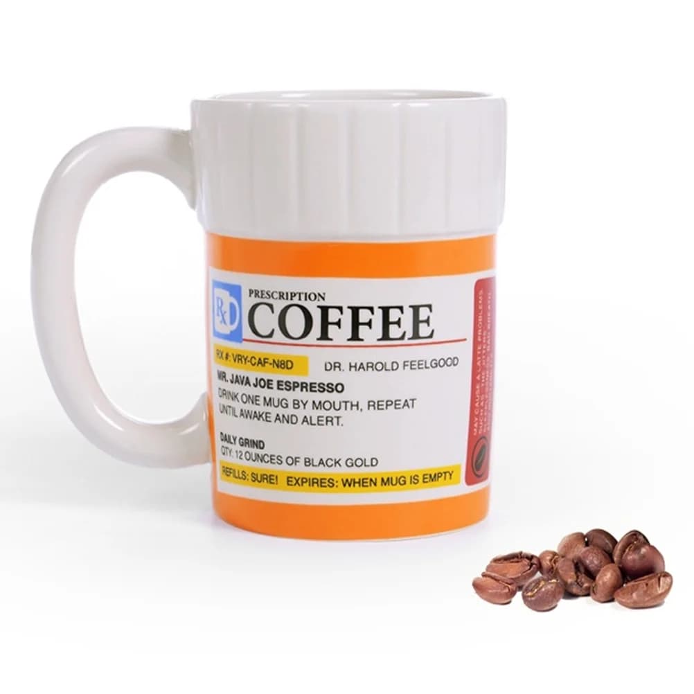 Creative Ceramic Coffee cup Medicine Bottle Mug Breakfast Milk Pot Office Tea Set espresso cups  Gift for Friends Families