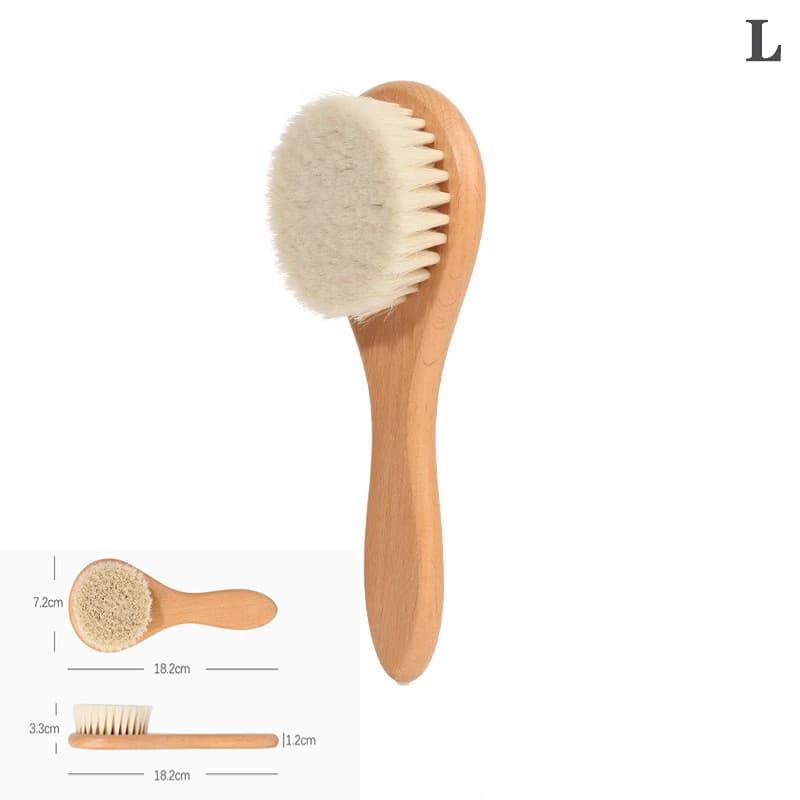 Wool Beard Brush with Beech Wood Handle