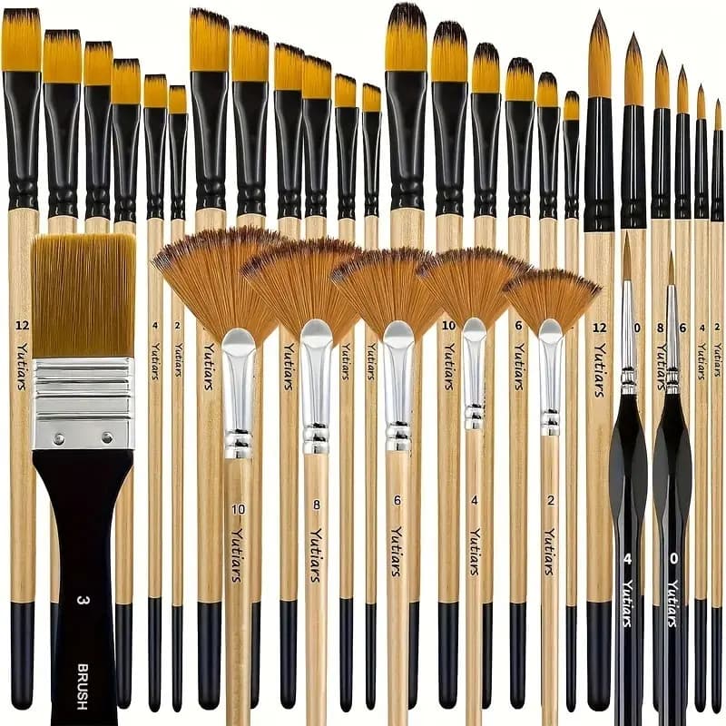Acrylic Paint Brush Set, 28/32 Piece