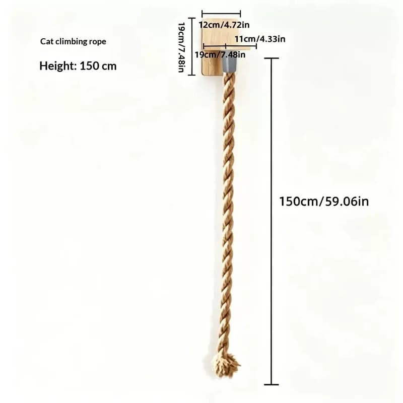 Floor to Ceiling Cat Tree with Sisal Rope Ladder