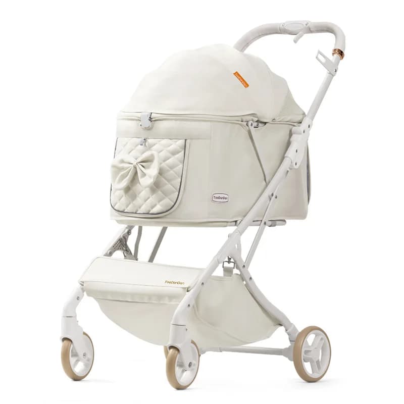 Dog Stroller Foldable Breathable Puppy Carrier Universal Front Wheel 360 ° Strollers	portable Pet Travel Supplies Accessories