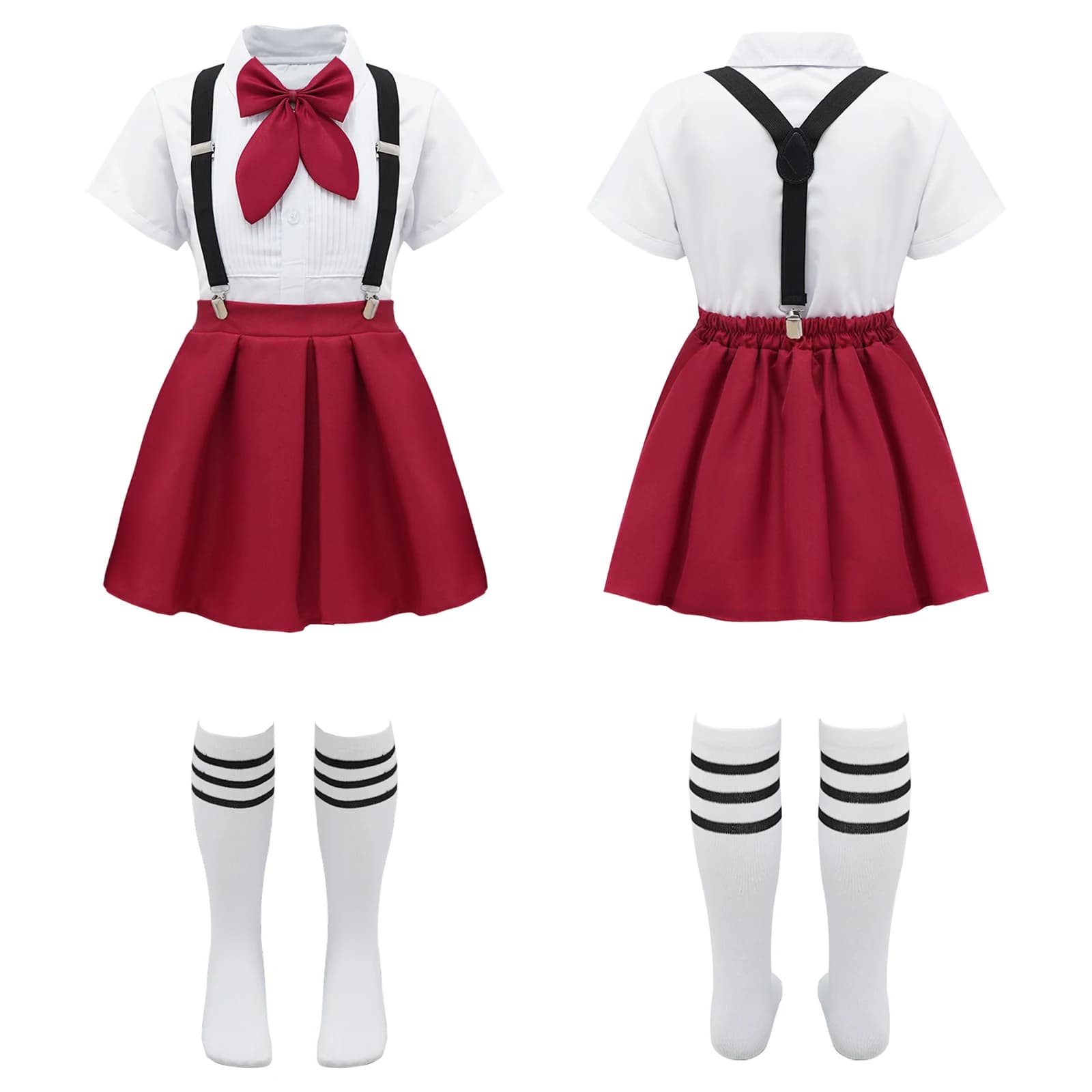 Girls Choir Performance Uniform with Bow Tie