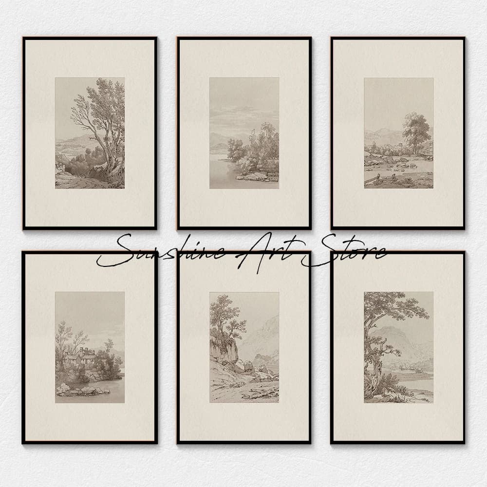 Neutral Earth Tone Canvas Art Print