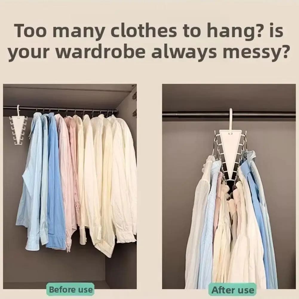 Multi-Slot Vertical Closet Organizer Hanger