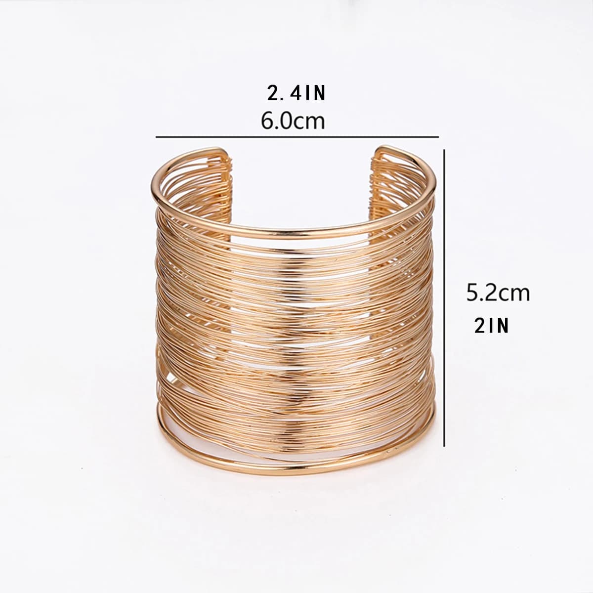 Valentine's Day Gift: A Multi-layered Hollowed-out Steel Wire C-shaped Opening Bracelet, A Popular Street Style Punk Bracelet Fr