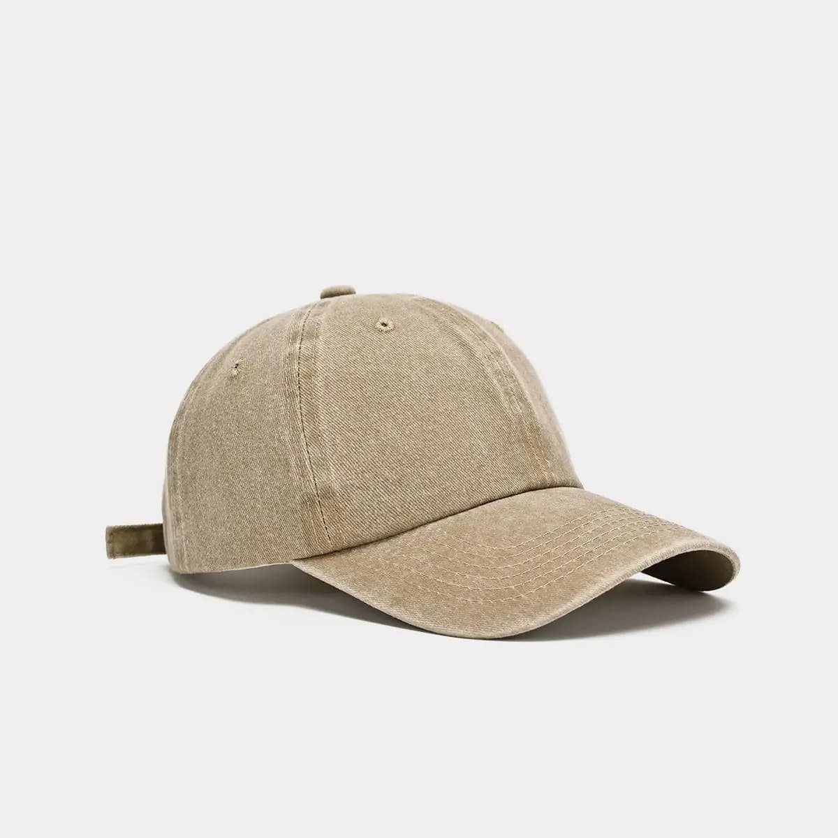 Washed Cotton Snapback Baseball Cap