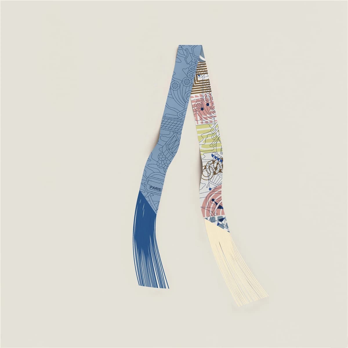 Tassel Scarf Fashion Design Women Scarf Brand Silk Scarf Hair Headband Foulard Skinny Bag Scarves Neckerchief Handbag Decoration