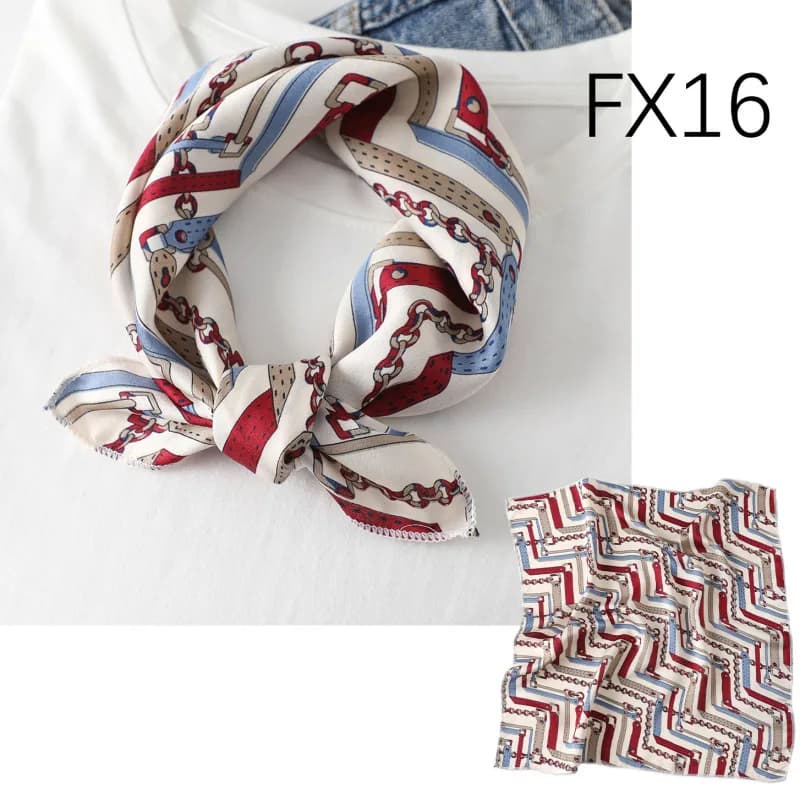 Women's Square Silk Retro Head Scarf