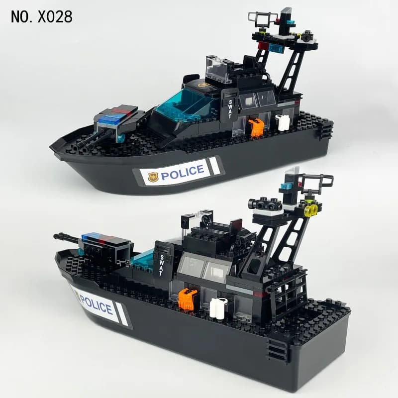 Building Block Boat Toys Set