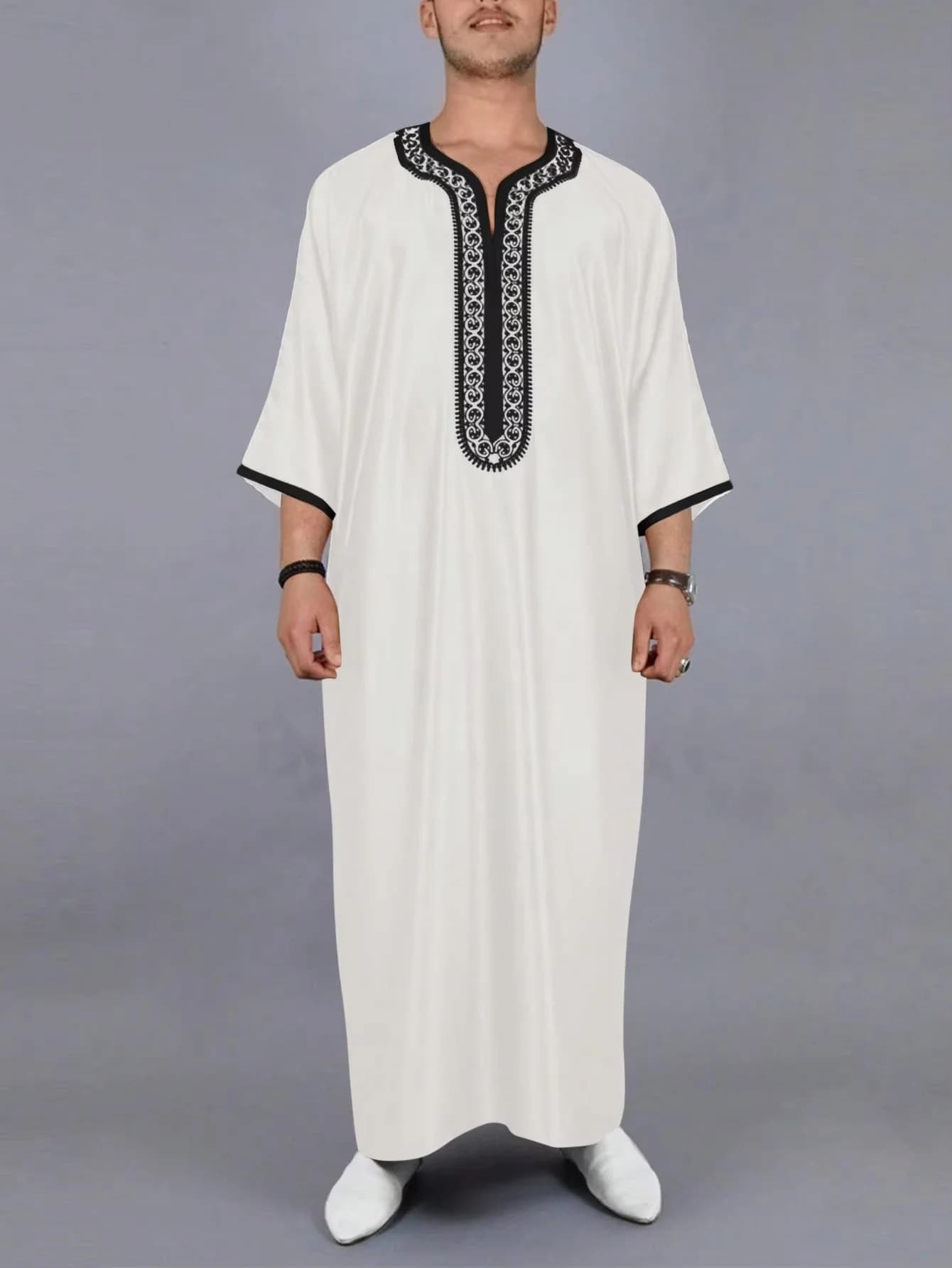 Moroccan Embroidered Men's Formal Robe