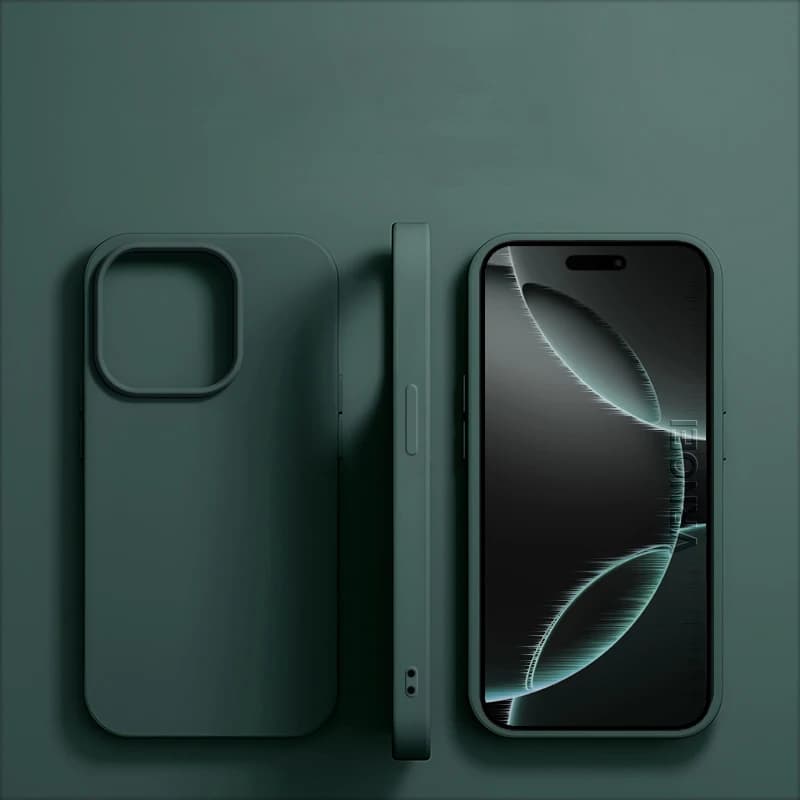 Original Liquid Silicone Phone Case For APPLE iPhone 11 13 12 14 15 16 Pro Max Plus 16E Cases Shockproof Protective Back Cover