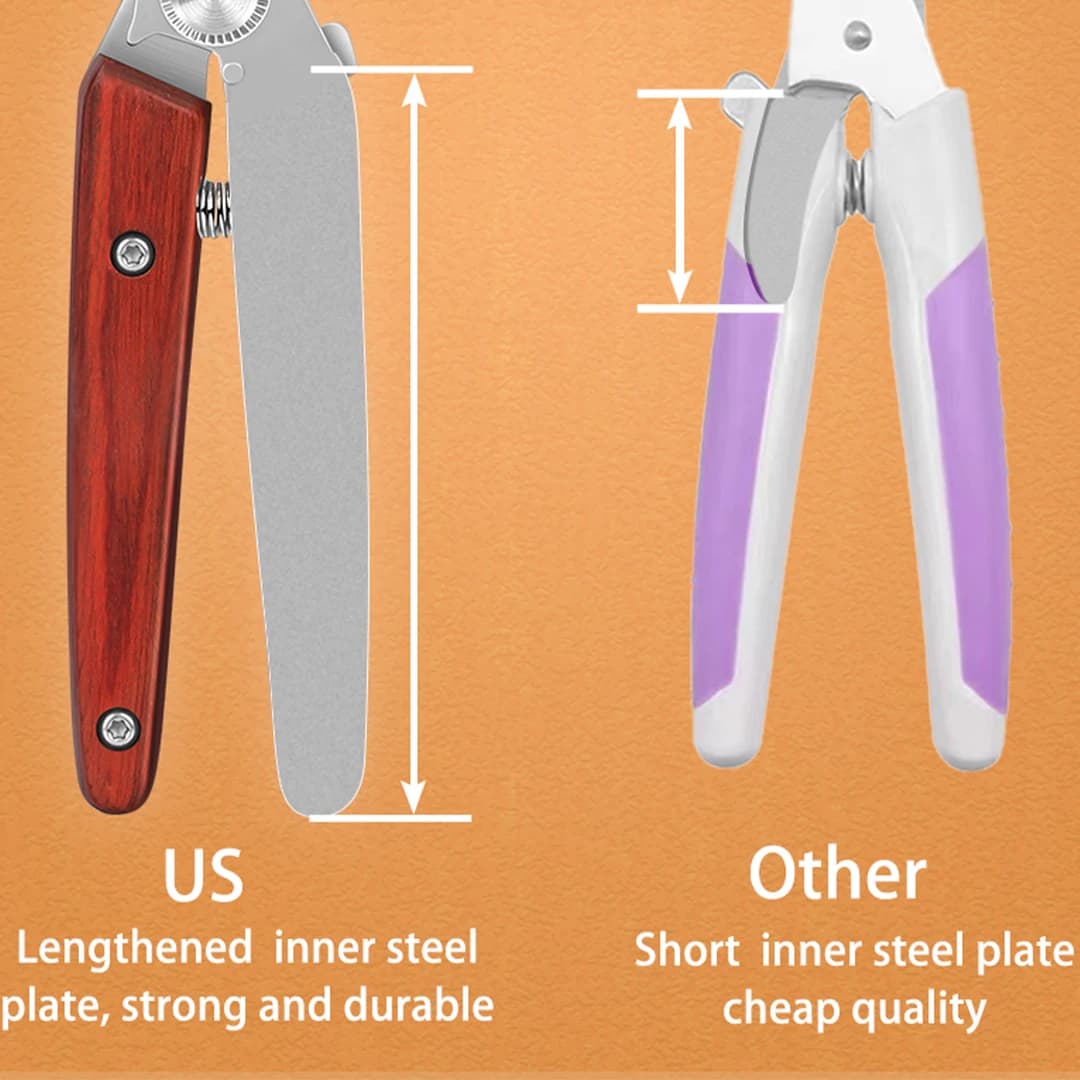 Pet Nail Clippers with Wooden Handle