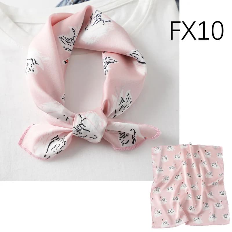 Women's Square Silk Retro Head Scarf