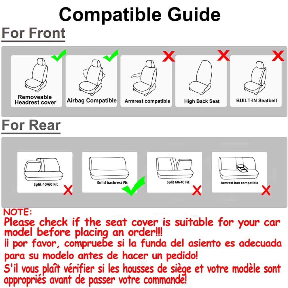 Universal Car Seat Covers Full Set