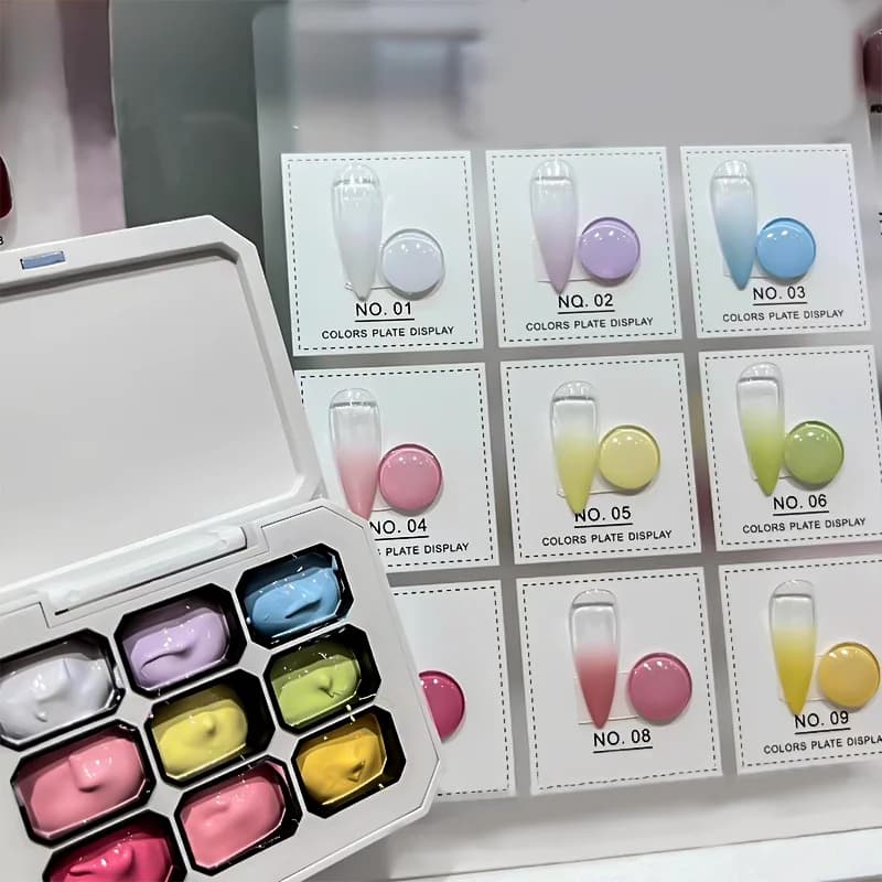 9-Color Gradient Nail Gel Kit