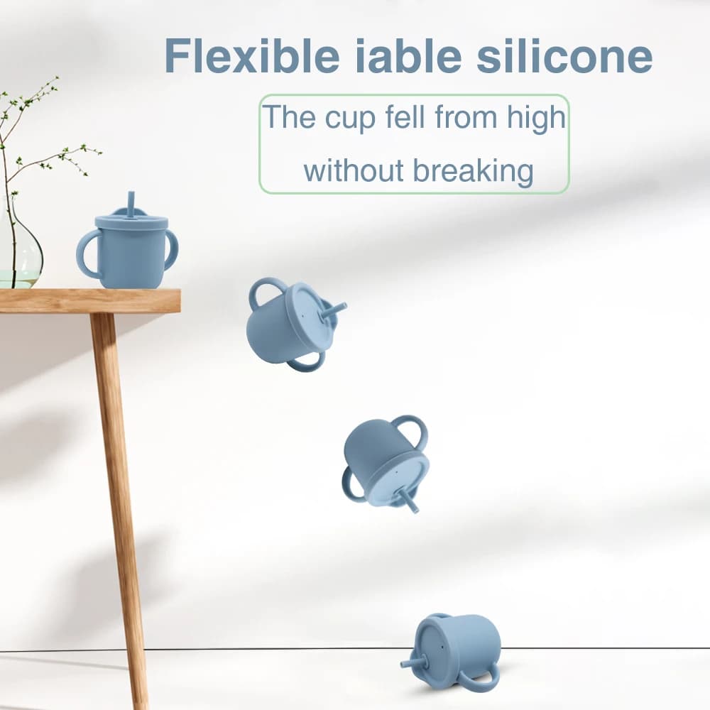 Silicone Sippy Cup with Straw