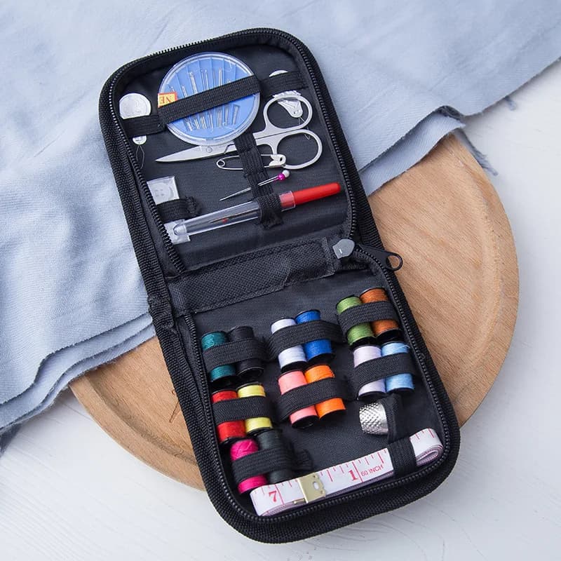 Sewing Kit Complete Set with Threads Needles Scissors Tape Measure Buttons and More for DIY Handcraft Projects Home and Travel