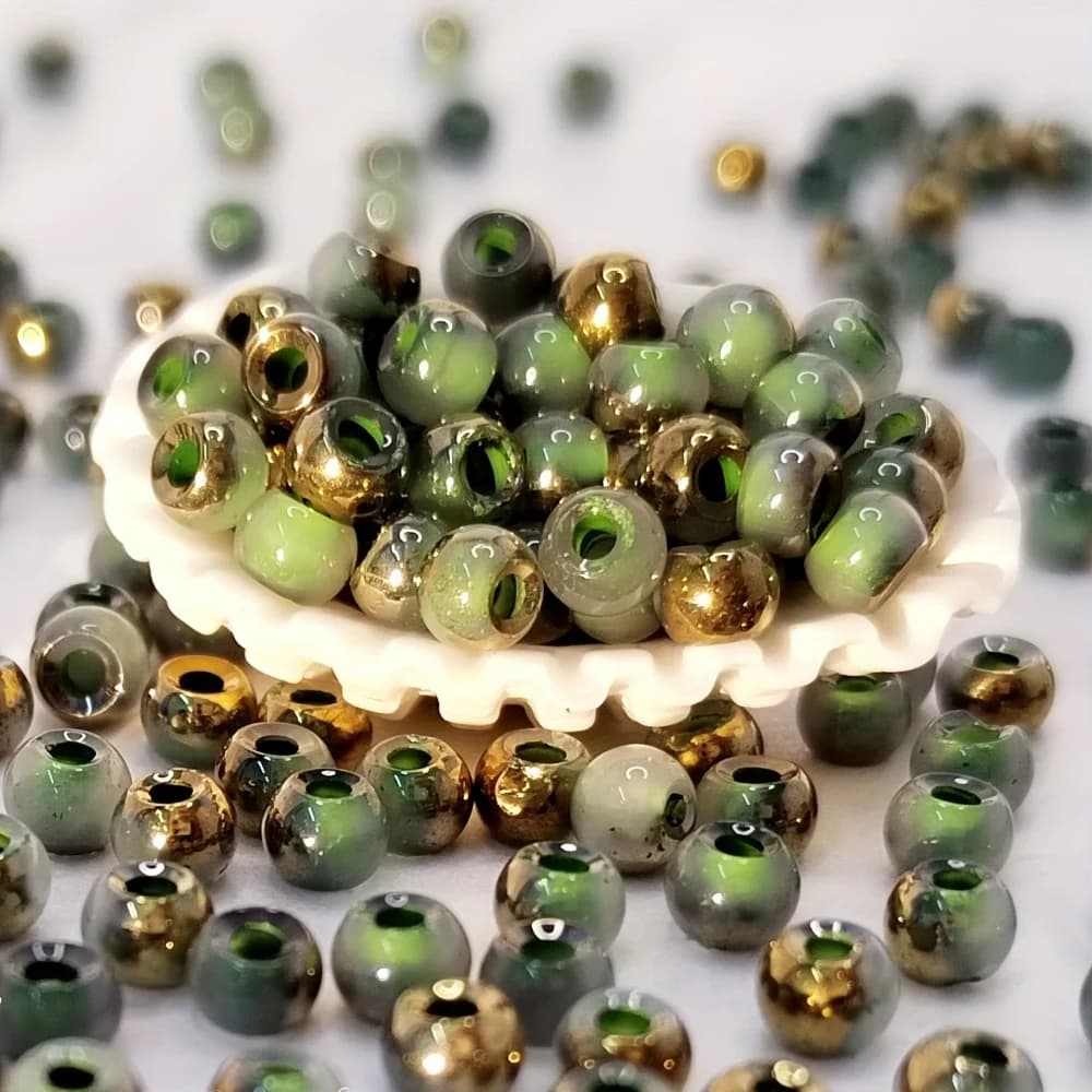 130pc Glass Round Beads Jewelry Making Set