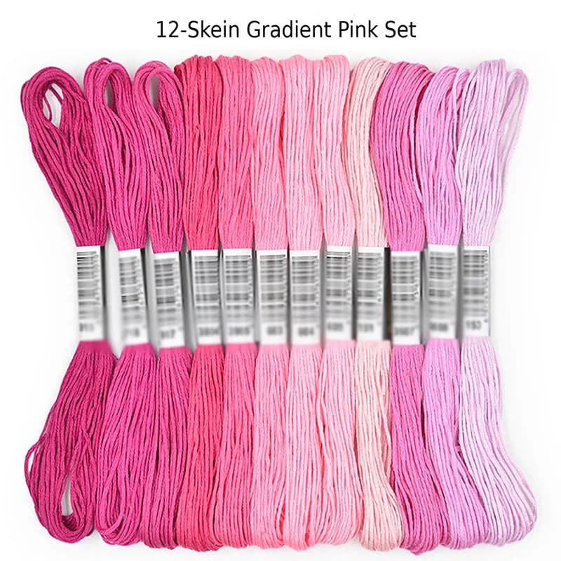 6-Strand Gradient Embroidery Thread Set