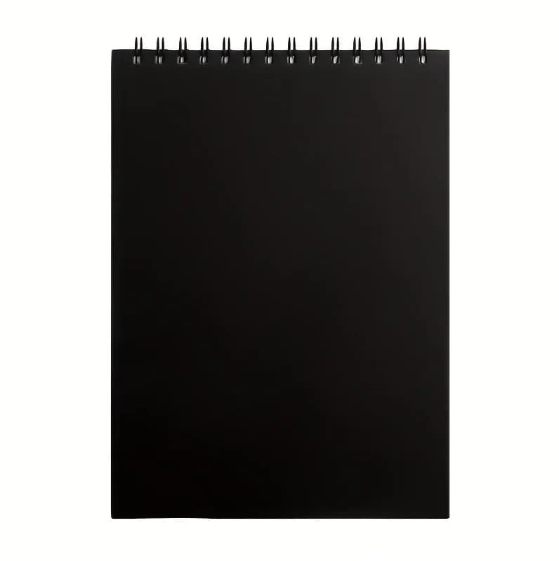 Black Artist Sketchbook Spiral Bound Drawing Pad