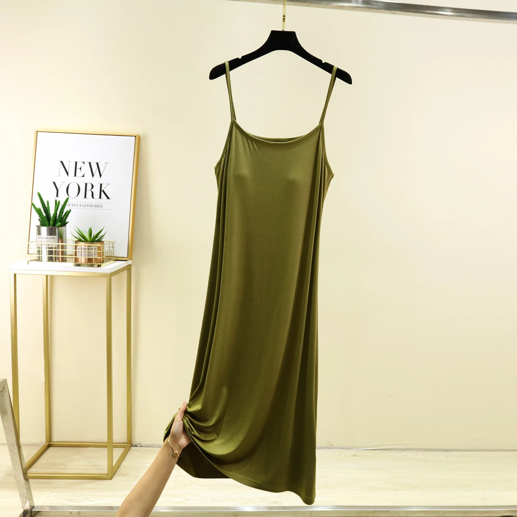 Modal Midi Dress with Built-in Bra
