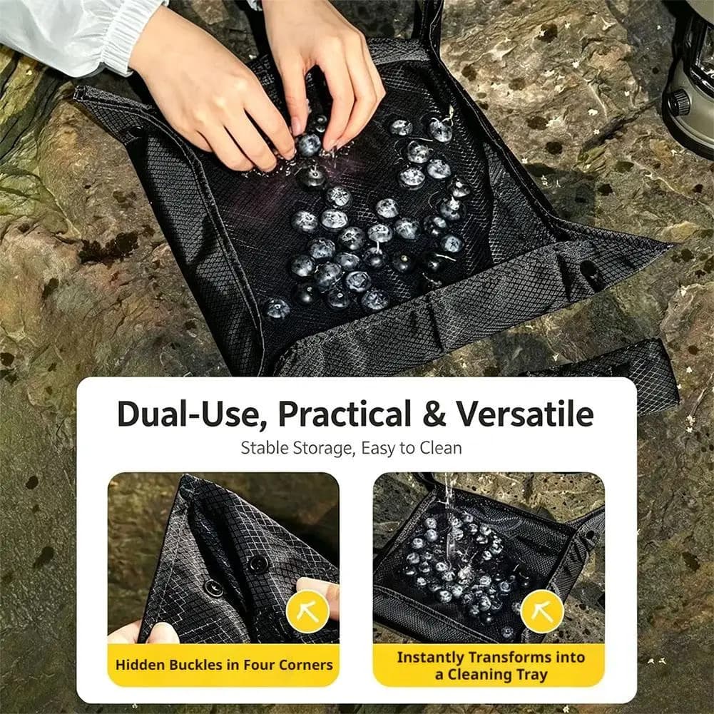 Camping Folding Storage Mat with Carabiner