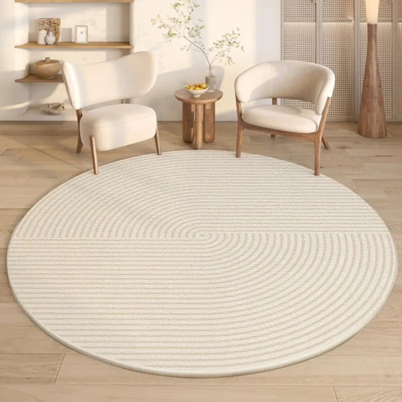 Modern Round Minimalist Bedroom Rug