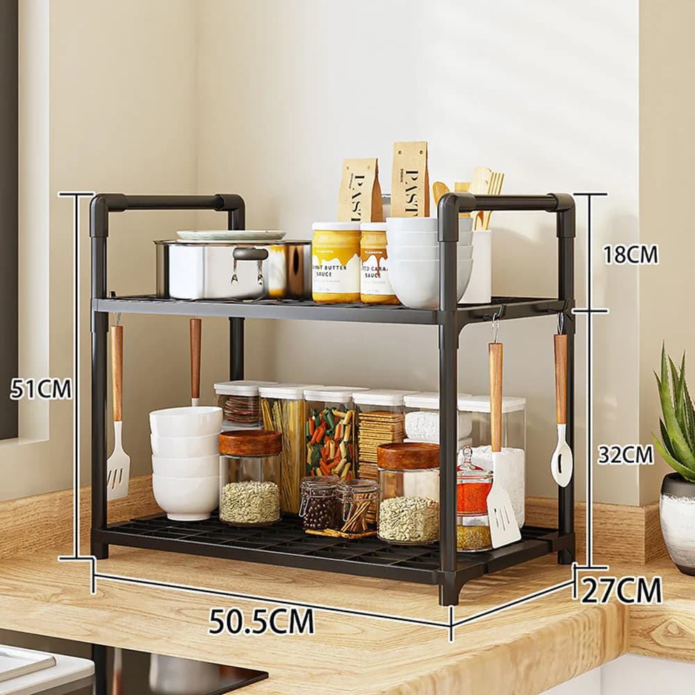 Storage Shelves Organizer Sturdy Shelving Space-Saving Shelves Organizer for Pantry Laundry Kitchen