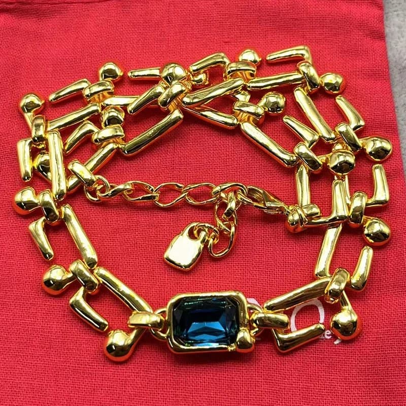 Crystal Pendant Necklace and Bracelet Set