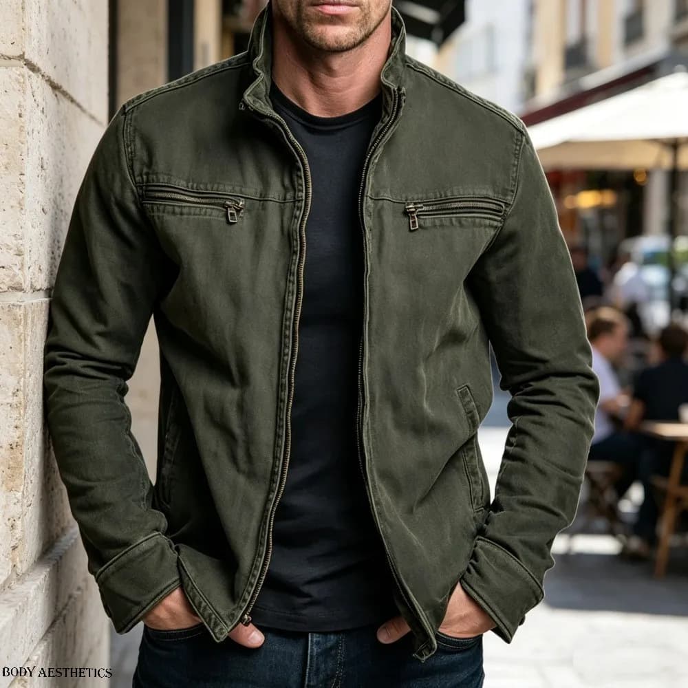Men's Retro Casual Long Sleeve Jacket