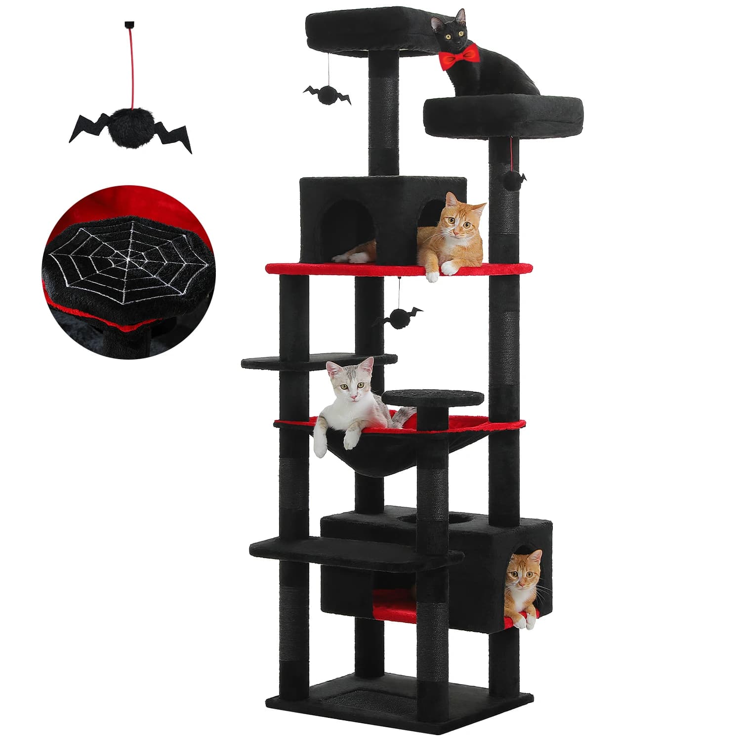 Large 72-Inch Cat Tree With Sisal Scratching Posts
