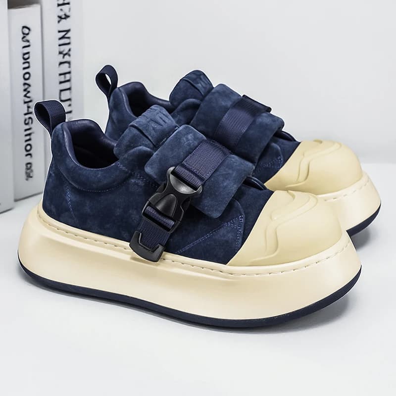 Sneakers Casual Men Original Designer Easy Matching Board Shoes Fashion Leather Breathable Height Increased Platform Sport Shoes