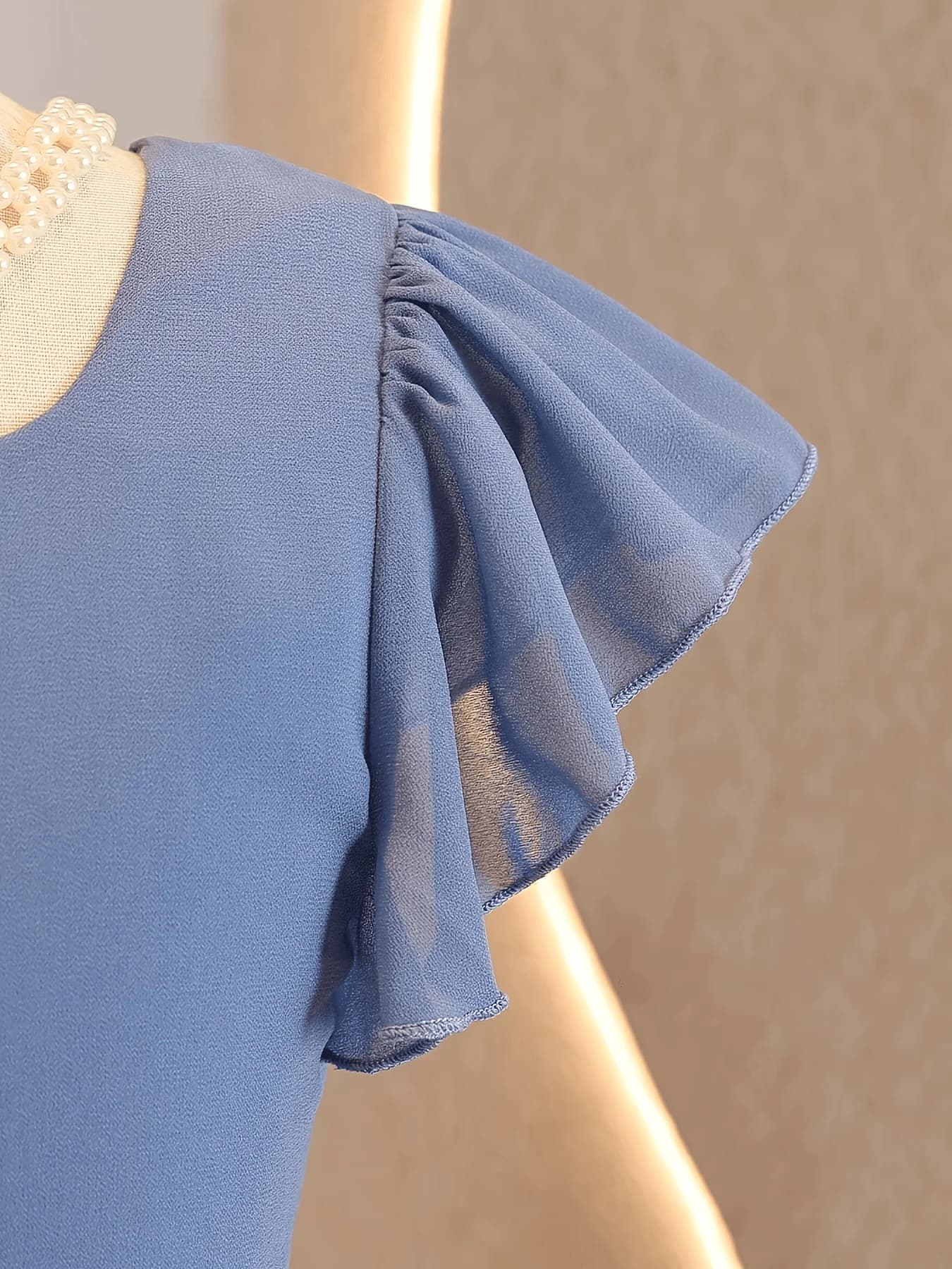 Girls' Summer Dress with Puffy Skirt and Bow
