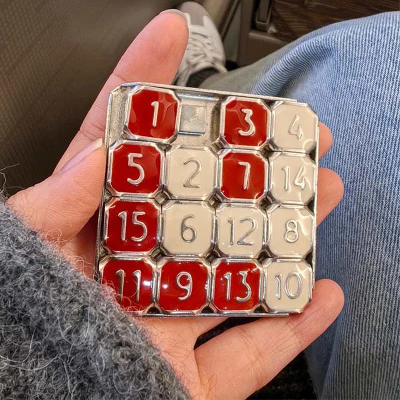 Metal Brain Teaser Number Slide Puzzles