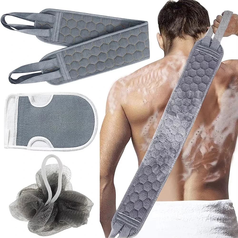Exfoliating Body Wash Set with Back Scrubber