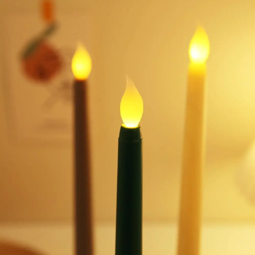 LED Flickering Taper Candles