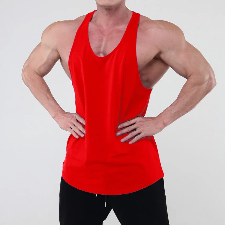 Sports Vest Men's Summer Solid Color All-Match Sleeveless I-Shaped Running Training Clothes Customized With Your Favorite LOGO
