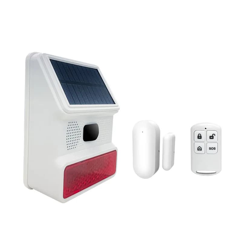 Solar Wireless Security Alarm System with Door/Window Sensors