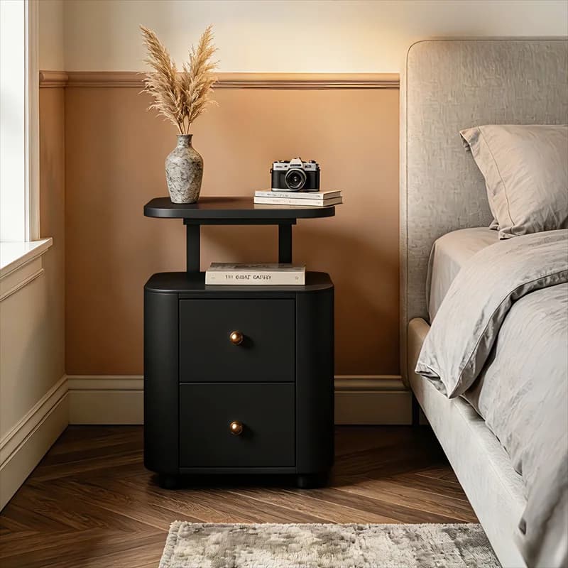 Aesthetic Storage Nightstand Trendy Elegant Bedside Table New Style Functional Nachttisch Home Bedroom Furniture
