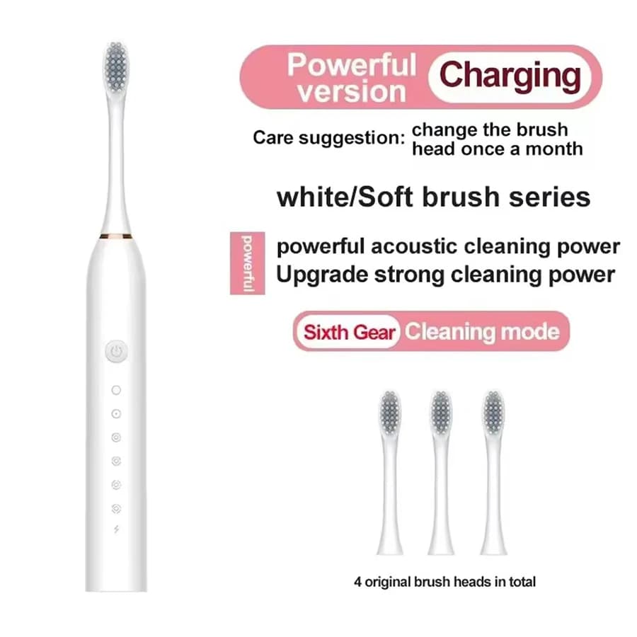Electric Ultrasonic Toothbrush Six Speed USB Charging