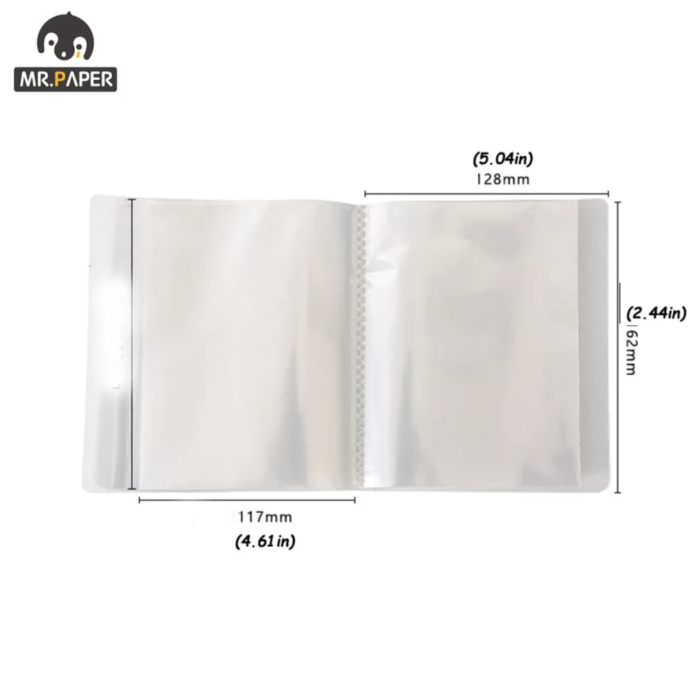 A6 Transparent PET Folder with 40 Pages