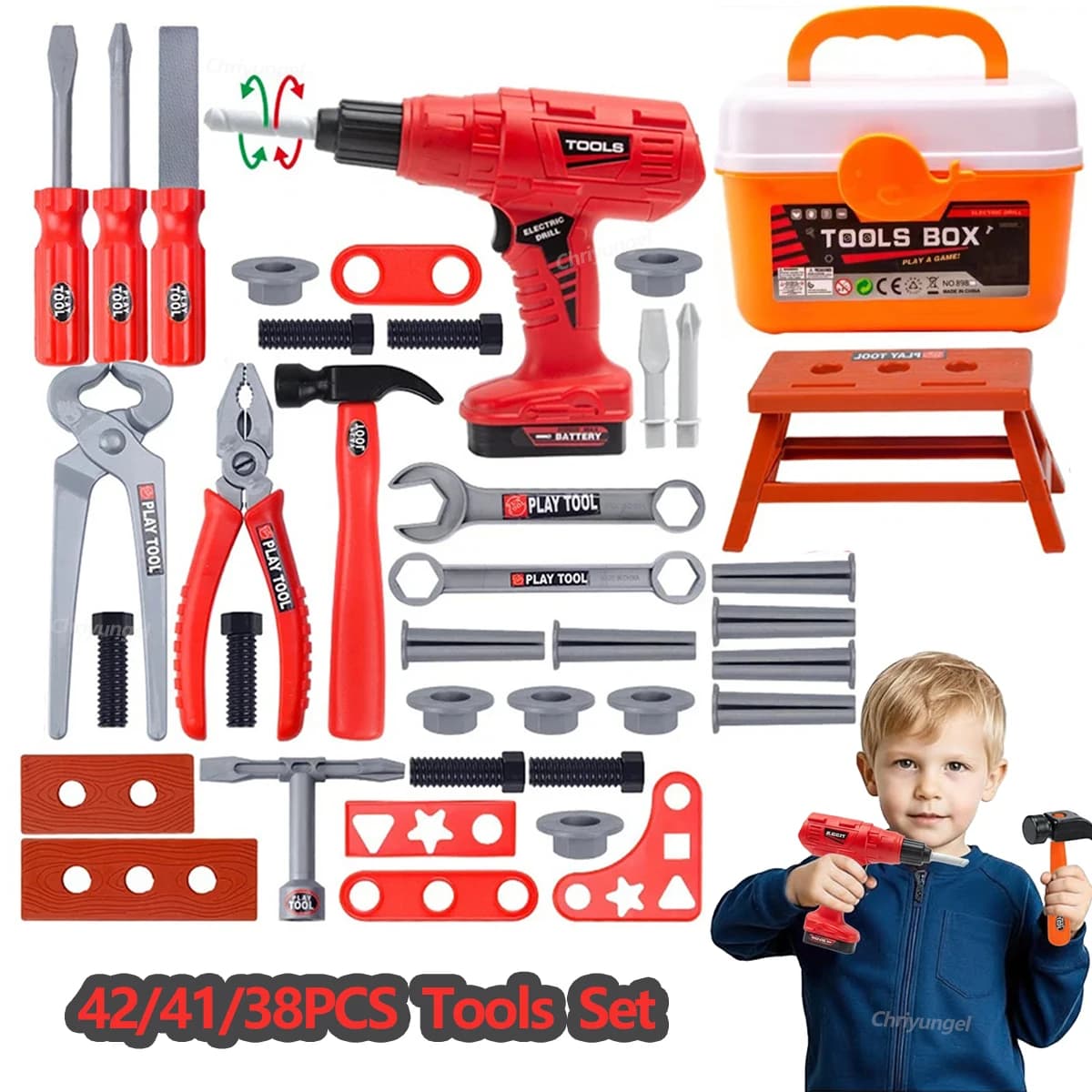 Kids Pretend Play Tool Set