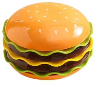 Stackable Hamburger Plate Set