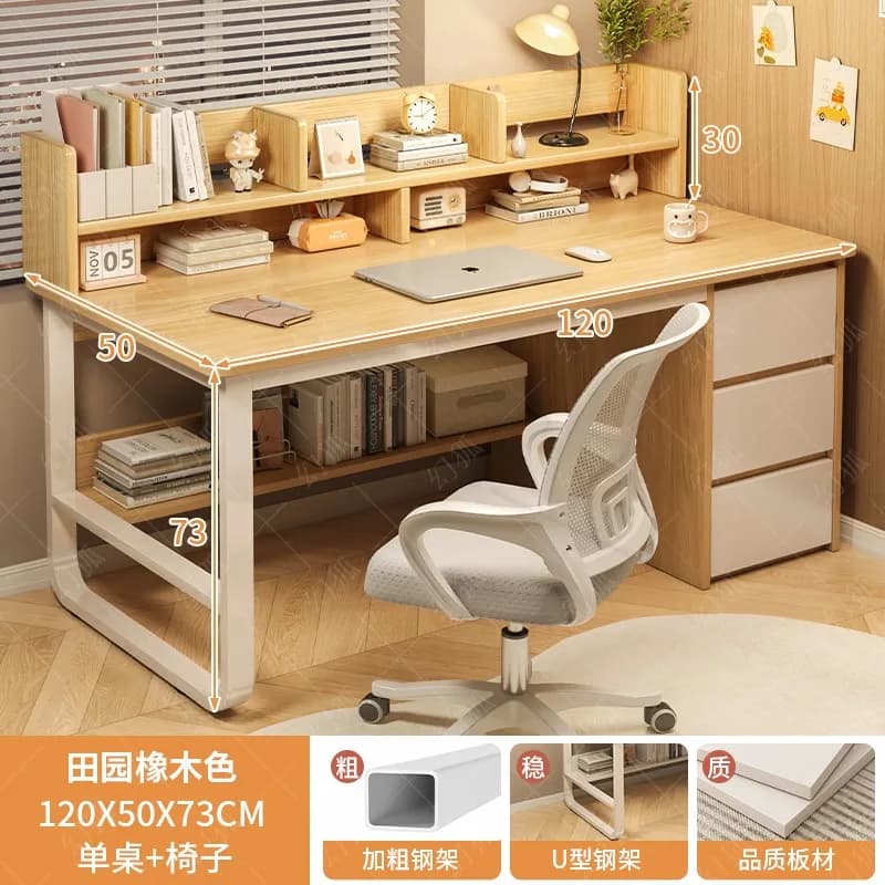 White Drawer Office Desk Fancy Organizer Ergonomic Computer Vanity Office Desk Study Sedentary Biurka Komputerowe Furnitures
