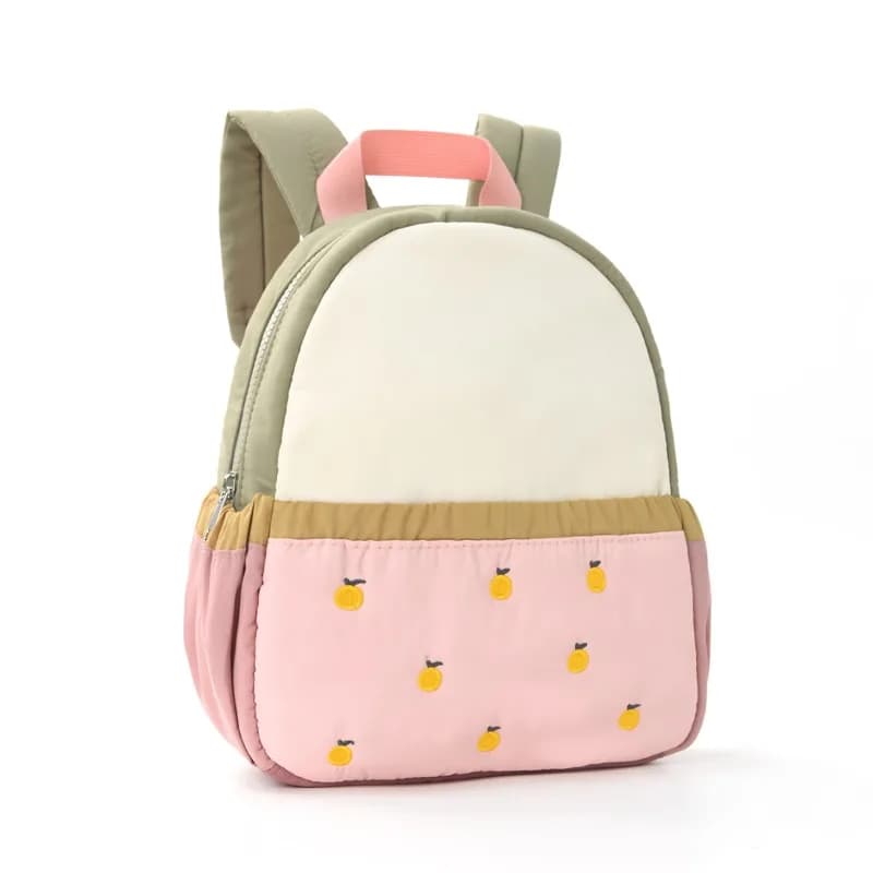 Children's Apple-Pattern School Backpack