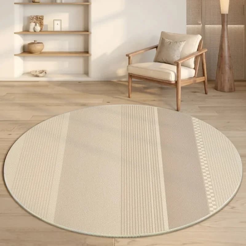 Modern Round Minimalist Bedroom Rug